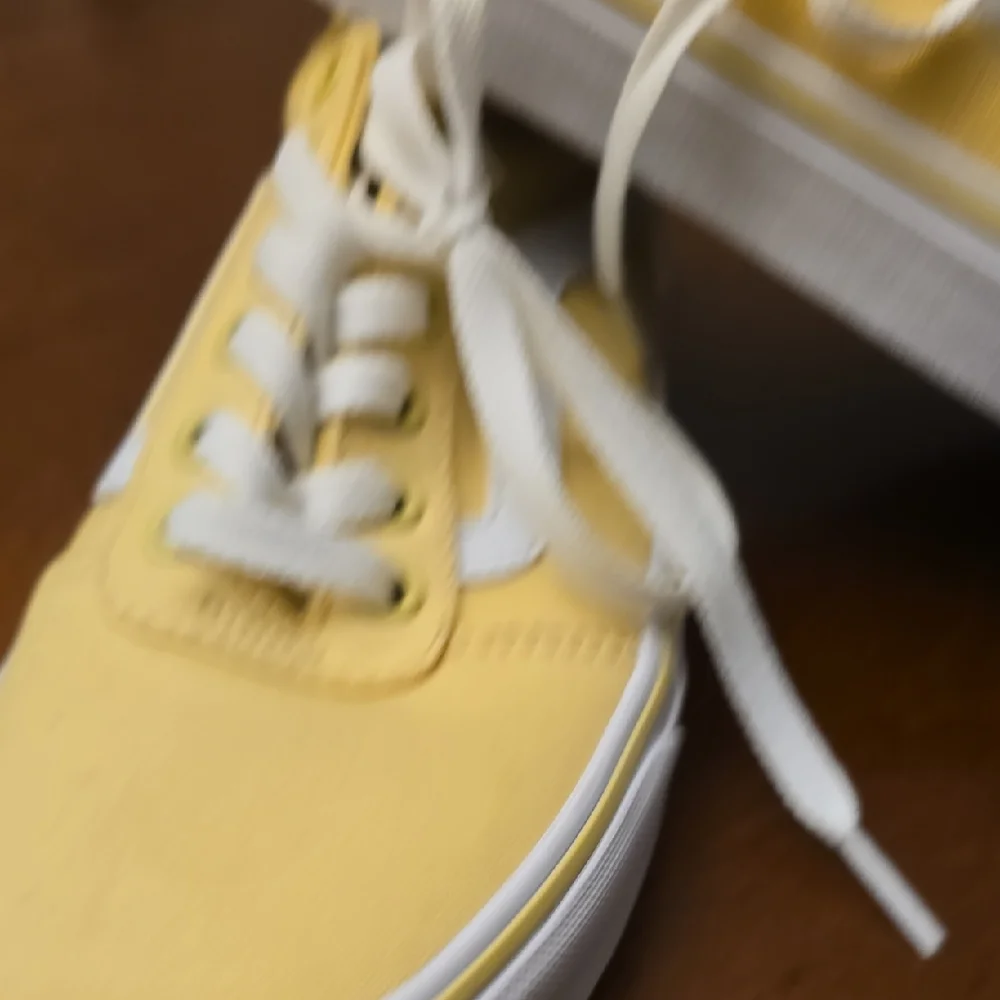 Yellow Canvas Sneakers with White Accents - Picture 5 of 9